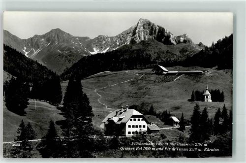 Plöcken Plöckenhaus mit Blaustein Großer Pal und Piz di Timau