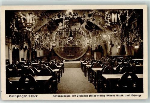 Wien Wiener Rathauskeller Grinzinger Keller Gasthaus Fassungsraum 400 Personen Musik Gesang