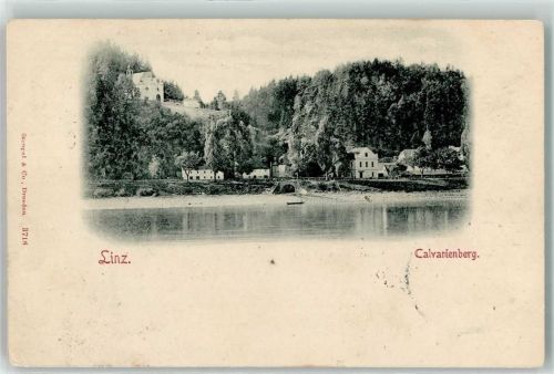 Linz 1897 Calvarienberg Ruderboot