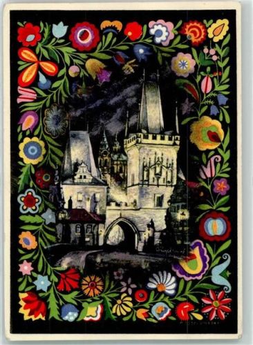 Prag Kirche Tor Blumen