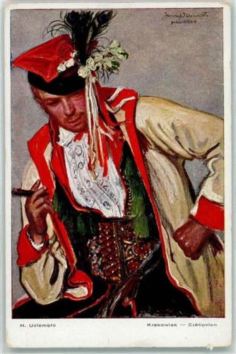Krakau Mann Tracht Uniform Zigarre Galerja Polska