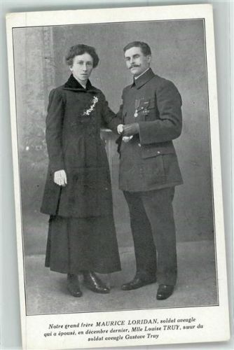 blinder Soldat Maurice Loridan heiratet Louise Truy La Famille du Rameau dOlivier Nr.27