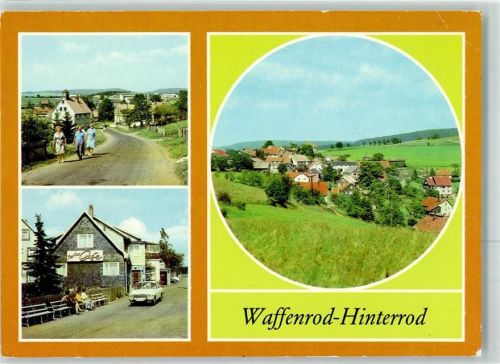 Waffenrod HO- Gasthaus Park- Cafe Blick auf Hinterrod Auto