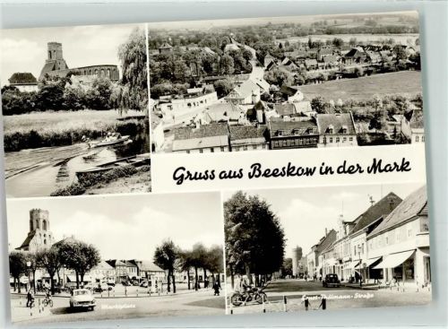 Beeskow Marktplatz Ernst Thälmann-Straße Motorrad