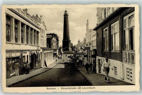 Borkum Strandstraße m. Leuchtturm