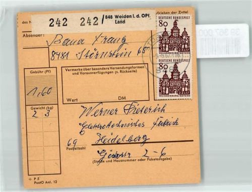 Störnstein Paketkarte