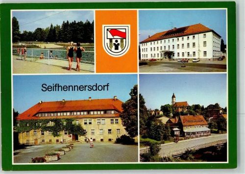Seifhennersdorf Waldbad Silberteich Ferienheim Kretscham des VEB Filmfabrik Wolfen Rathaus Blick zur Kirche