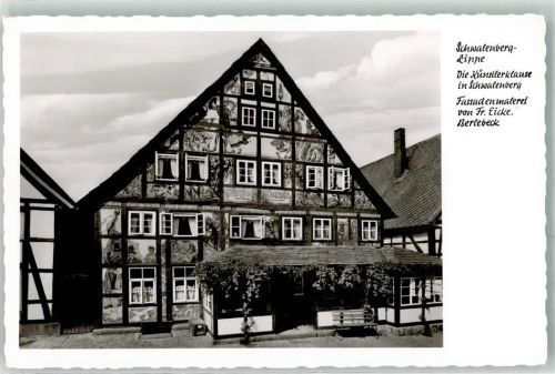 Schieder-Schwalenberg Künstlerklause Fassadenmalerei Fr. Eicke