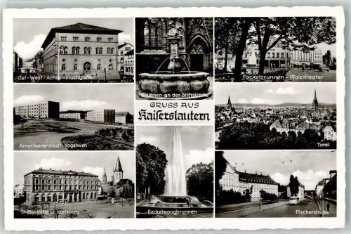 Kaiserslautern Stiftskirche Vogelweh Fruchthalle Brunnen Fackelbrunnen Fischerstraße Fackelwoogbrunnen