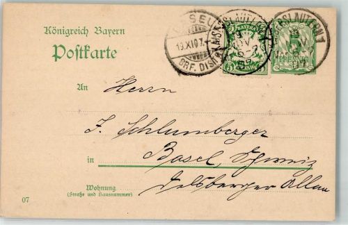 Kaiserslautern 1907 Mischfrankatur