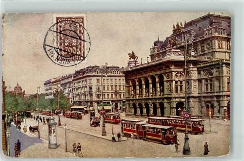 Wien Oper und Opernring Straßenbahn