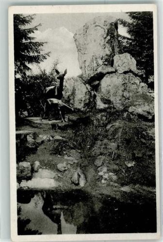 Oberhof Anlagen a. d. Promenade Rehskulptur