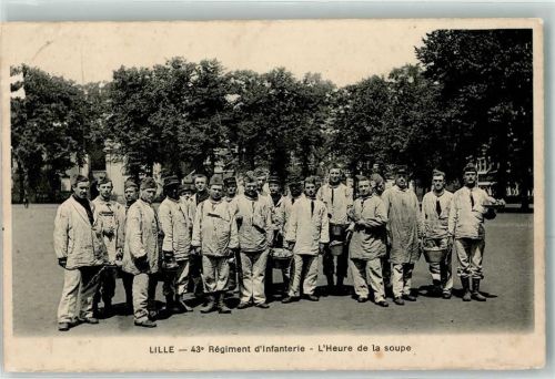 Lille 1911 43. Regiment d`Infanterie l`Heure de la soupe Uniform