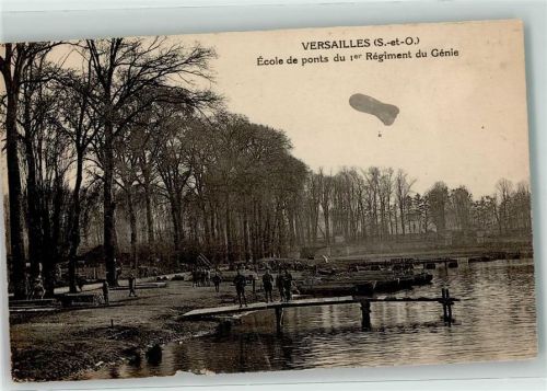 Versailles Ecole de ponts du 1. Regiment du Genie , Fesselballon WK I