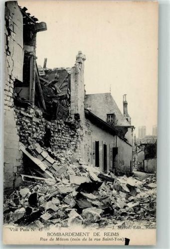 Reims Rue de Macon Zerstörte Häuser