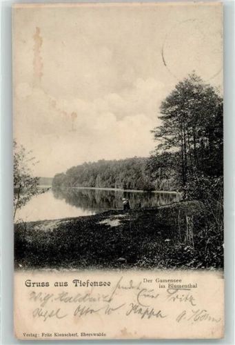 Tiefensee 1904 Gamensee Blumenthal