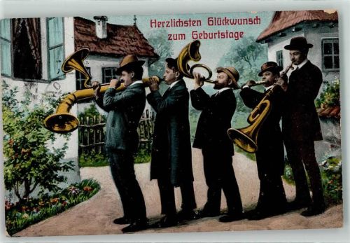 1912 Ständchen Blasinstrumente AK