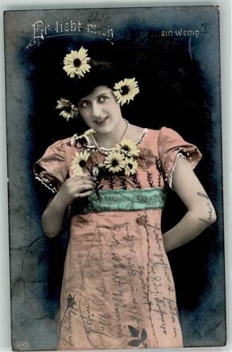 1908 Er liebt mich ein wenig Frau Blumen Nr.561