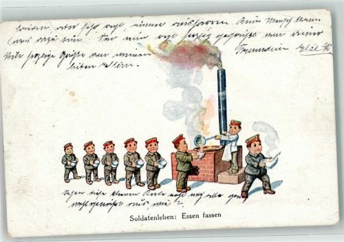 1916 Essen fassen Feldküche Nr 4917
