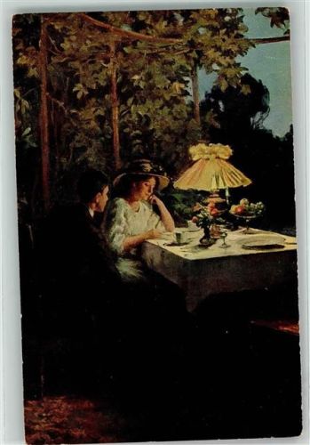 In der Laube sign. M.Rieder Paul Heckscher Imp.179