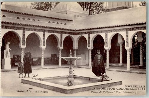 Marseille Exposition Coloniale Palais de L`Algerie Cour Interieure