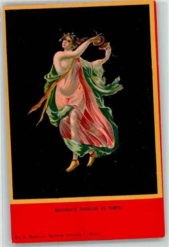 Erotik Bacchante Danseuse de Pompei sign.E.Rasozino Gallerie Umberto I