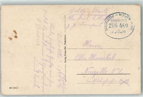 1916 Düsseldorf - Mülheim Ruhr Zug 480