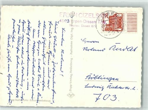 Dissen Werbung Erich Cizelsly Randstück