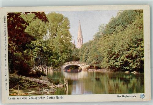 Tiergarten 1906 Der Neptunsteich
