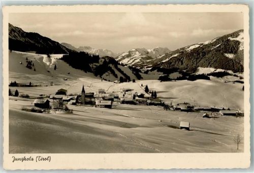 Jungholz Kirche Schnee Winter Sporthotel Sorgschrofen 1250 m