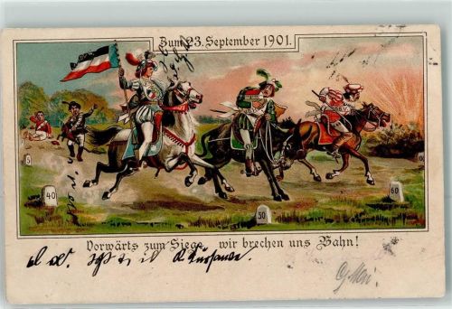 1903 Vorwärts zum Siege wir brechen uns Bahn 1901 Lithographie
