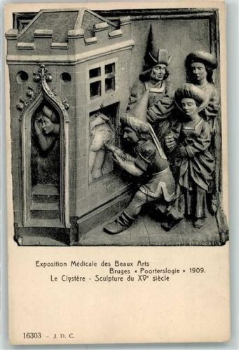 Bruges Medizinische Ausstellung Skulptur des Clyster