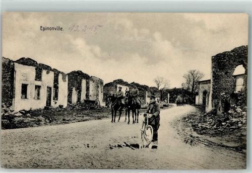 Epinonville 1915 berittene Soldaten Fahrrad
