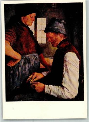 München sign.Wilhelm Leibl Der Spargroschen Bayerische Staatsgemäldegalerie Nr.675