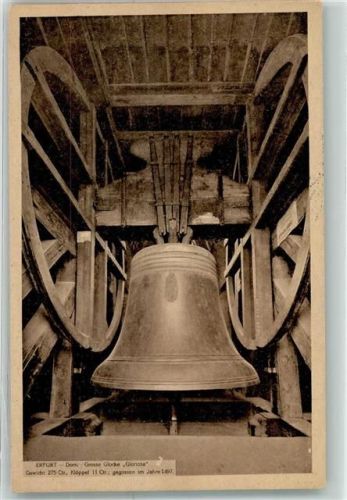 O5000 Erfurt Grosse Glocke Gloriosa Stempel Dom besichtigen Kirche 1916