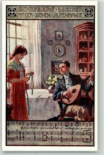 Franz Schubert Liederkarte Mit dem grünen Lautenbande B.K.W.I. Nr.629-1