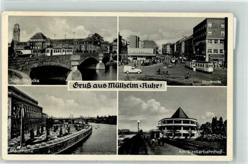 Mülheim Schlossbrücke Stadtmitte Stadthalle Am Wasserbahnhof Straßenbahn