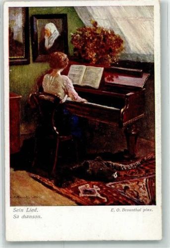 1917 sign.Braunthal E.O. Sein Lied Verlag Wiener Kunst Nr.1675