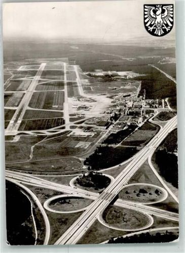 W6000 Frankfurt am Main Fliegeraufnahme Flughafen Foto AK
