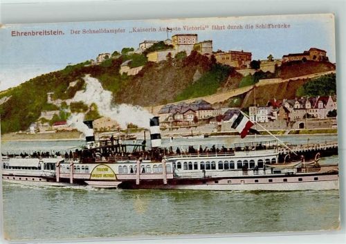 Ehrenbreitstein 1920 Seitenraddampfer Kaiserin Auguste Victoria
