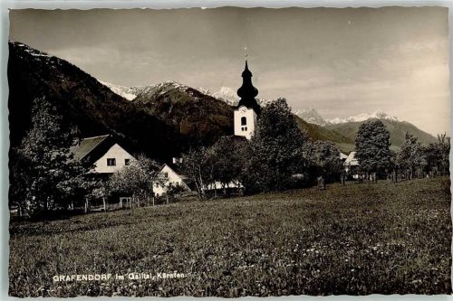 Grafendorf 1960 mit Pfarrkiche