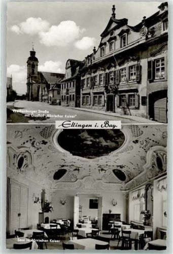 Ellingen Weißenburger Straße Gasthaus Römischer Kaiser Hotelstempel