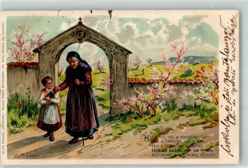 1900 Kind Tracht Spruch