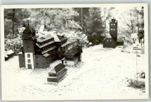 Waschleithe Fichtelberghaus Wetterwarte Winter Miniatur