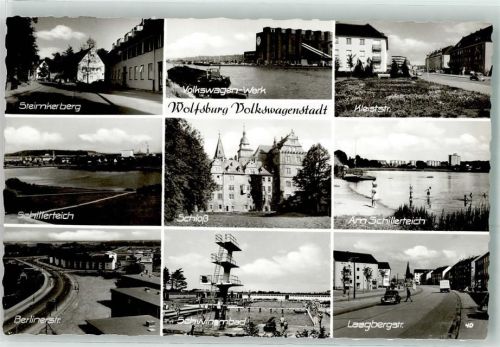 Wolfsburg Steimkerberg Schillerteich Berliner Straße Volkswagen-Werk Schloss Schwimmbad Kleiststraße Laagbergstraße