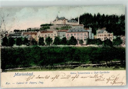 Marianske Lazne 1902 Cafe Egerländer Untere Kaiserstrasse