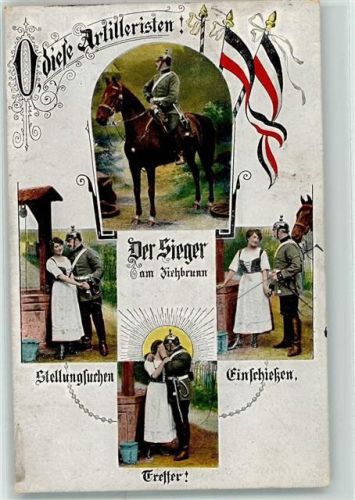 1917 Oh Diese Artilleristen Soldat Pferd Stellung suchen Einschießen Treffer Feldpost Battalion 9 RK Serie 2776-4