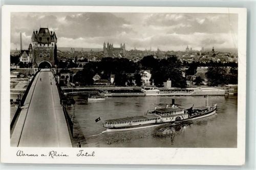 Worms 1933 Dampfschiff WK II