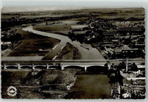 32423 W4950 Minden , Westf - Mittellandkanal-Überführung Weser Fliegeraufnahme