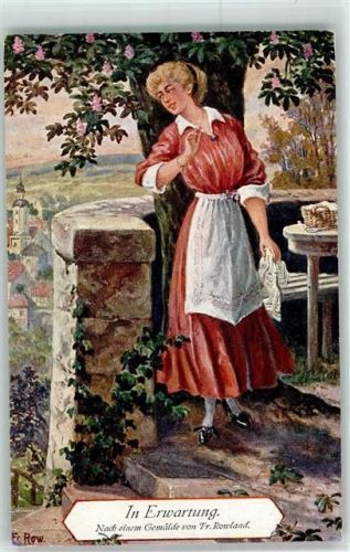 In Erwartung Frau sign.Fr.Rowland S.B.D. Serie 4262-1